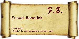 Freud Benedek névjegykártya